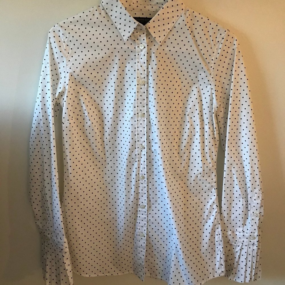 Polka Dot Ann Taylor Button Down